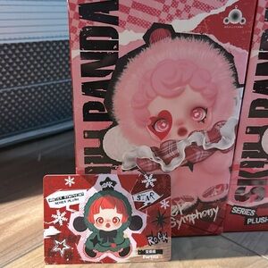 Skullpanda Winter Symphony - Partita- Pop Mart- opened check card - sealed bag